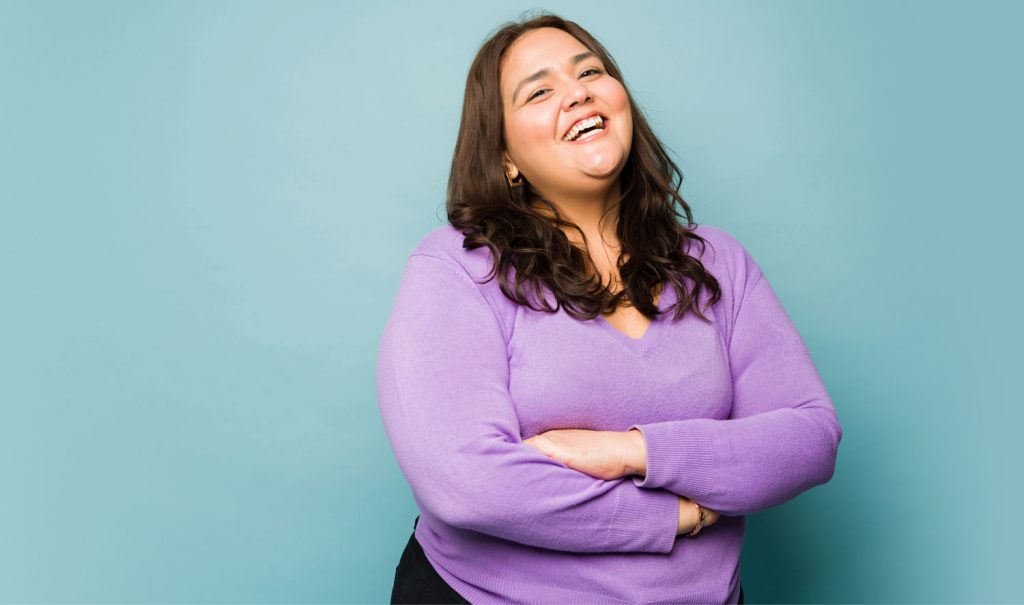 Happy Woman Smiling After Fluoride Treatment